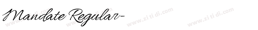 Mandate Regular字体转换